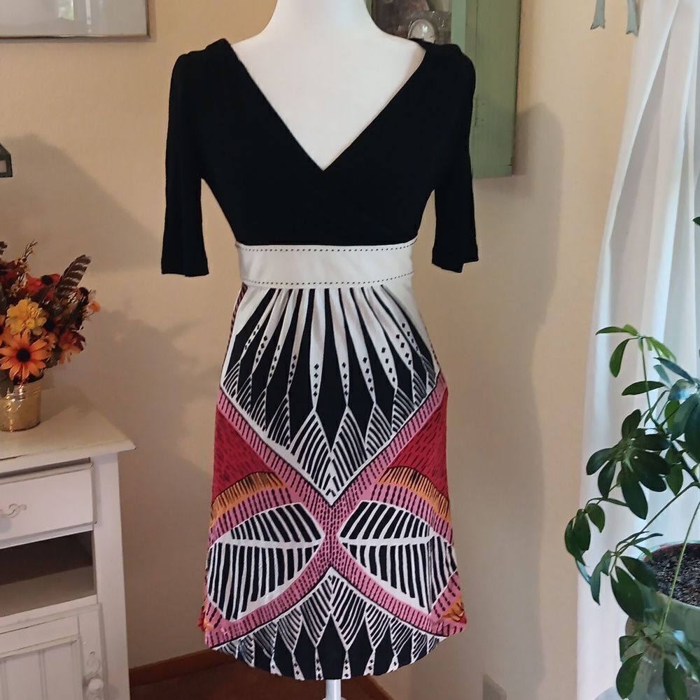 Phoebe Couture Wrap Front Arty Dress